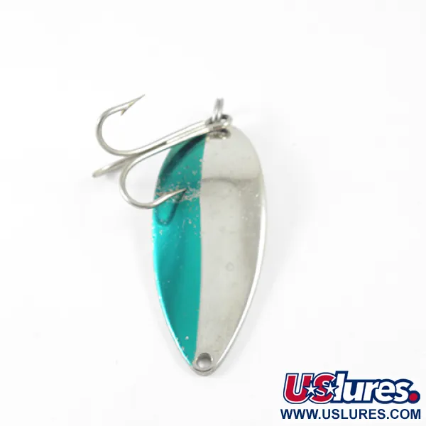 Vintage Seneca Little Cleo (Hula Girl), 3/4oz Nickel / Green fishing spoon #1420