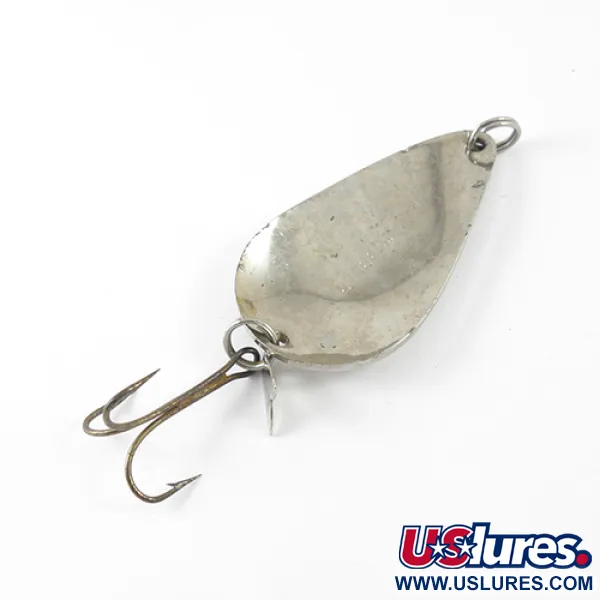 Vintage  Acme K.O. Wobbler, 3/4oz Nickel / Blue fishing spoon #1421