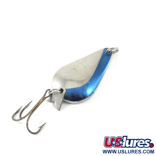 Vintage  Acme K.O. Wobbler, 1/2oz Nickel / Blue fishing spoon #1423