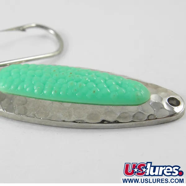 Vintage    Blue Fox Pixee , 3/4oz Nickel / Green fishing spoon #1424