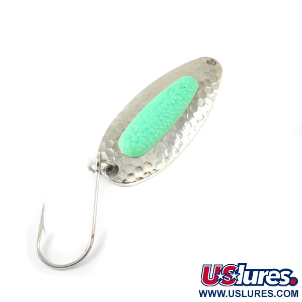 Vintage    Blue Fox Pixee , 3/4oz Nickel / Green fishing spoon #1424