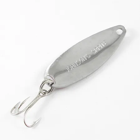 Vintage Johnson Sprite, 1/4oz Nickel / Red fishing spoon #1425