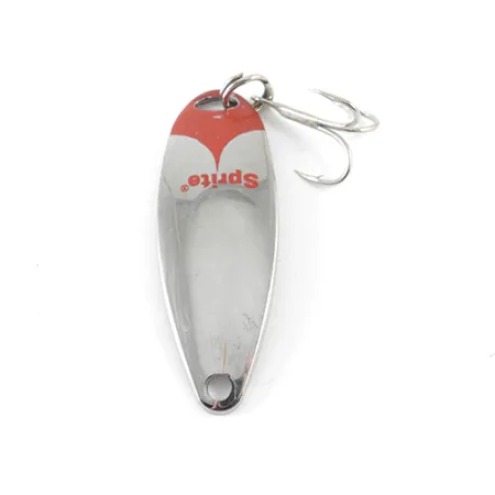 Vintage Johnson Sprite, 1/4oz Nickel / Red fishing spoon #1425