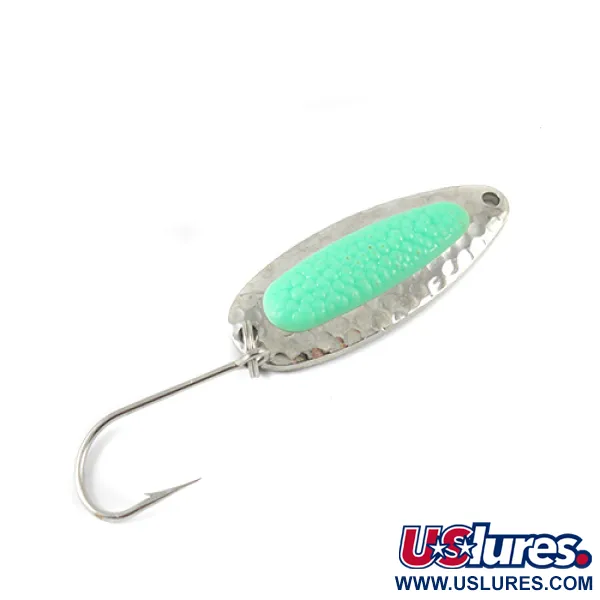 Vintage   Blue Fox Pixee , 1/2oz Nickel / Green fishing spoon #1429
