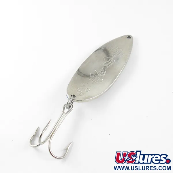 Vintage Seneca Little Cleo (Hula Girl), 3/4oz Nickel / Blue fishing spoon #1433