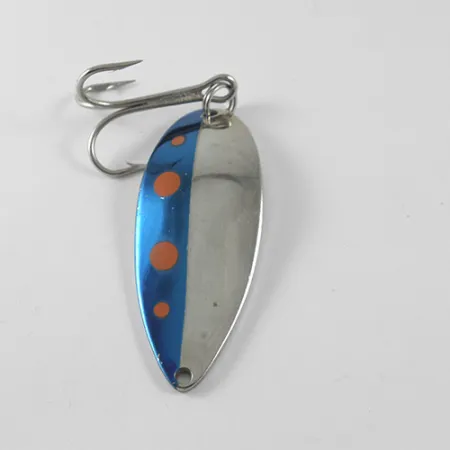 Vintage Seneca Little Cleo (Hula Girl), 3/4oz Nickel / Blue fishing spoon #1433