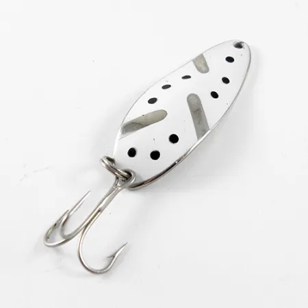 Vintage Seneca Little Cleo (Hula Girl), 1/3oz Nickel / White fishing spoon #1441