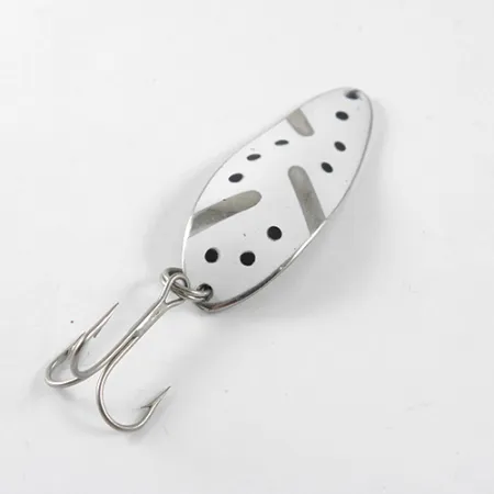 Vintage Seneca Little Cleo (Hula Girl), 1/3oz Nickel / White fishing spoon #1441