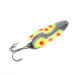 Vintage  Kushner Tackle Kush Spoon, 1/3oz Yellow / Red / Nickel fishing spoon #1443