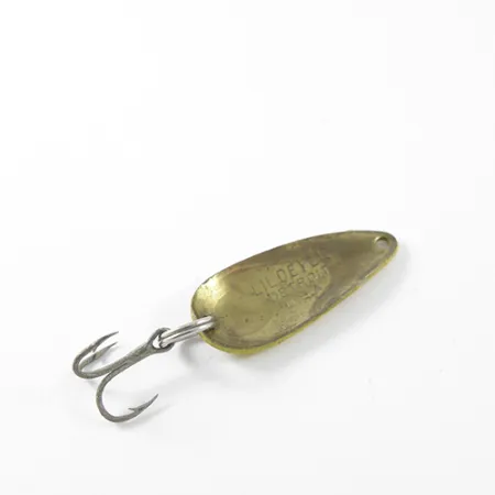 Vintage Eppinger Dardevle Lildevle, 1/8oz Five of diamonds (Red / Yellow / Brass) fishing spoon #1455