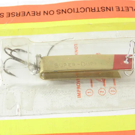 Luhr Jensen Super Duper 502, 3/32oz Gold / Red fishing spoon #1457