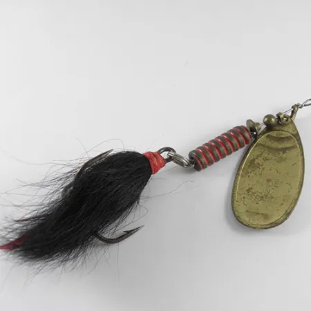 Vintage Mepps Aglia 5 Dressed, 1/2oz Brass spinning lure #1462