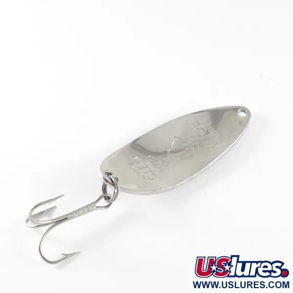 Vintage  Seneca Little Cleo (Hula Girl), 1/2oz Nickel / Blue fishing spoon #1464