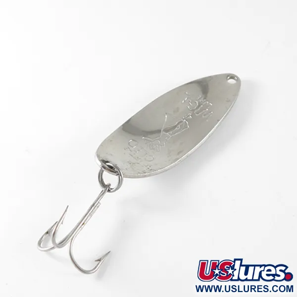 Vintage  Seneca Little Cleo (Hula Girl), 1/2oz Nickel / Orange fishing spoon #1465