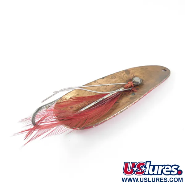 Vintage  Eppinger Weedless Dardevle Dardevlet , 3/4oz Red / White / Copper fishing spoon #1471