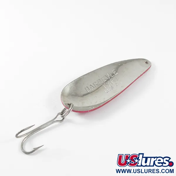 Vintage  Eppinger Dardevle Imp, 2/5oz Red / White / Nickel fishing spoon #1473
