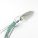 Vintage  Seneca Little Cleo (Hula Girl), 1/2oz Green / Red / Nickel fishing spoon #1477