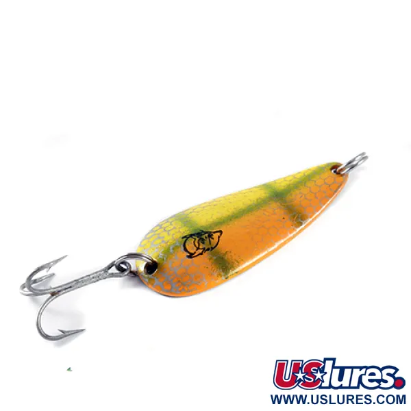 Vintage  Eppinger Dardevle Imp, 2/5oz Green / Yellow / Nickel fishing spoon #1490