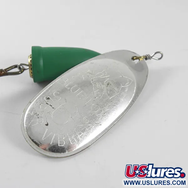 Vintage   Blue Fox Super Vibrax 6, 2/3oz Nickel / Green spinning lure #1506