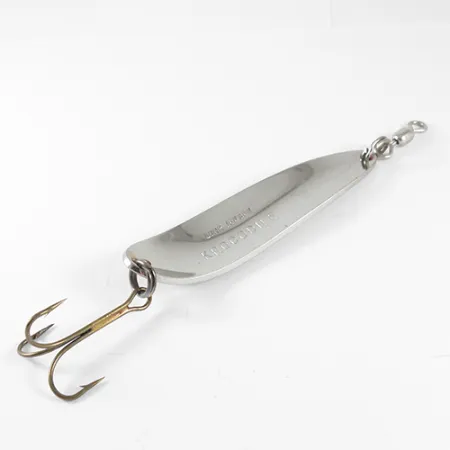 Luhr Jensen Krocodile , 1oz Nickel / Red fishing spoon #1509