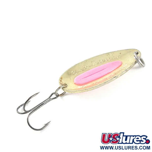 Vintage   Blue Fox Pixee , 3/4oz Gold / Pink fishing spoon #1512