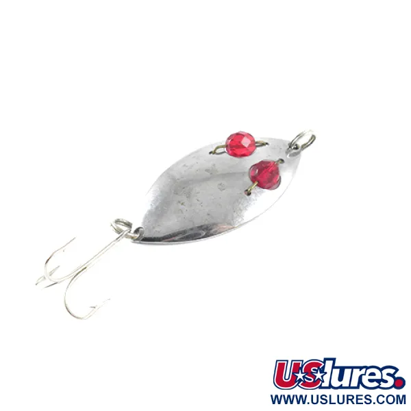 Vintage  Hofschneider Red Eye junior, 2/5oz Nickel / Red Eyes fishing spoon #1513