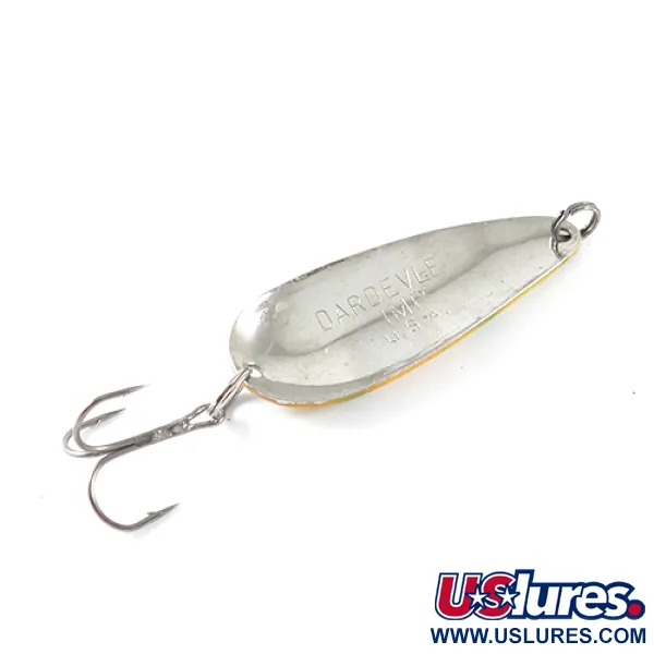 Vintage  Eppinger Dardevle Imp, 2/5oz Green / Orange / Nickel fishing spoon #1518