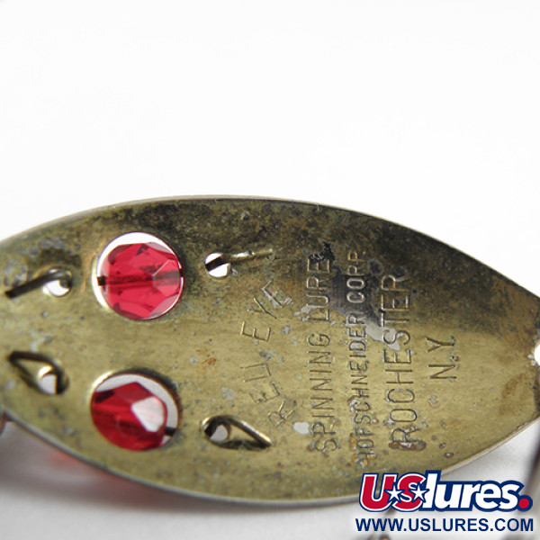 Vintage  Hofschneider RED EYE, 1/4oz Bronze (Brass) / Red Eyes fishing spoon #1521