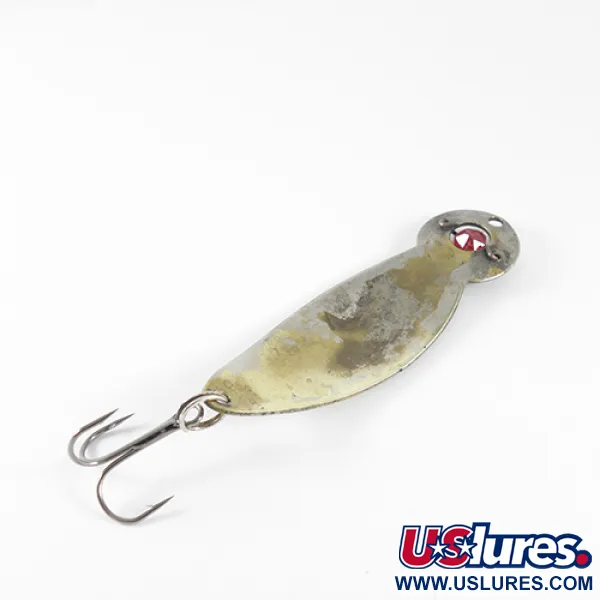 Vintage   Lucky Strike, 2/5oz Silver / Gold Plated fishing spoon #1527