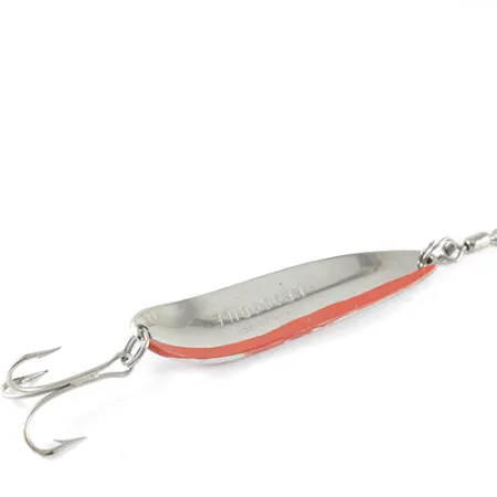 Luhr Jensen Krocodile, 1oz Nickel / Red fishing spoon #1533