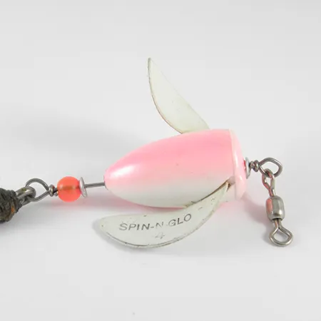 Vintage Yakima Bait Worden's Spin-n-Glo Winged, 1/8oz Pink spinning lure #1544