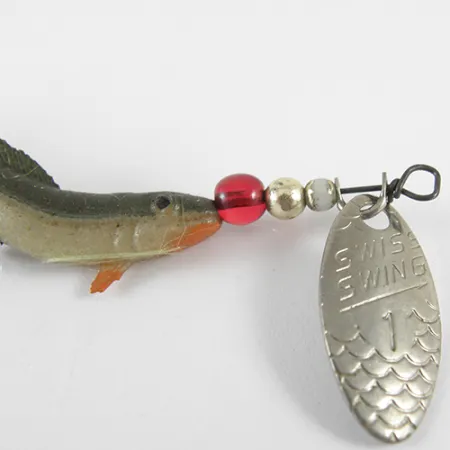 Vintage Renosky Lures Swiss Swing 1, 3/32oz Nickel spinning lure #1545