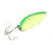 Vintage  Seneca Little Cleo (Hula Girl), 1/2oz Fluorescent Yellow / Green / Nickel fishing spoon #1560