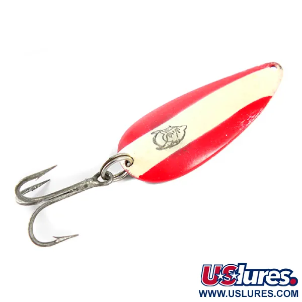 Vintage  Eppinger Dardevle Dardevlet , 3/4oz Red / White / Nickel fishing spoon #1561