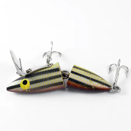 Vintage Rockland Super Rocky, 3/16oz Black / Brown / Yellow fishing lure #1568