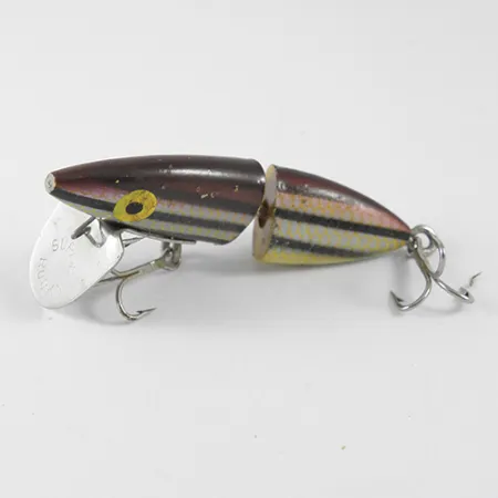 Vintage Rockland Super Rocky, 3/16oz Black / Brown / Yellow fishing lure #1568