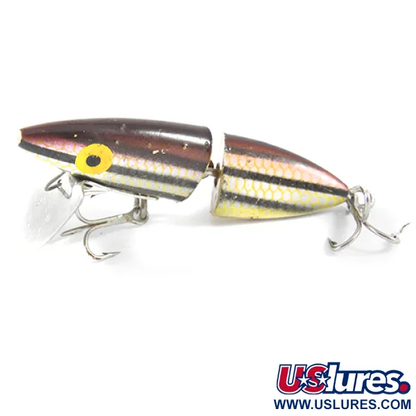 Vintage Rockland Super Rocky, 3/16oz Black / Brown / Yellow fishing lure #1568