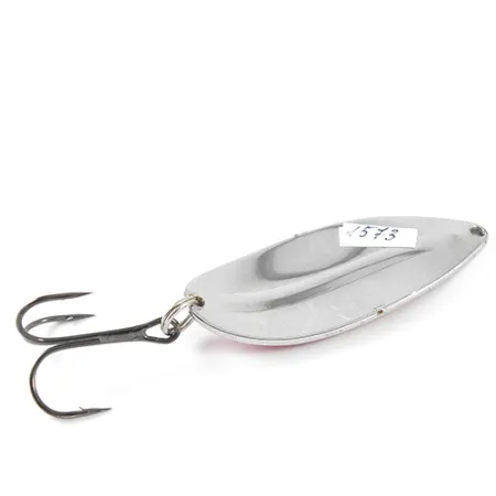 Vintage TODDCO Main Liner , 3/4oz Nickel / Red fishing spoon #1573