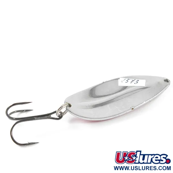 Vintage  TODDCO Main Liner , 3/4oz Nickel / Red fishing spoon #1573