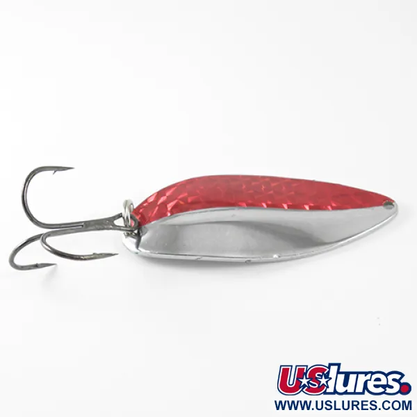 Vintage  TODDCO Main Liner , 3/4oz Nickel / Red fishing spoon #1573