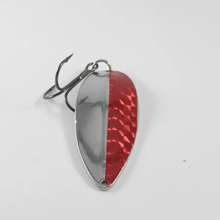 Vintage TODDCO Main Liner , 3/4oz Nickel / Red fishing spoon #1573