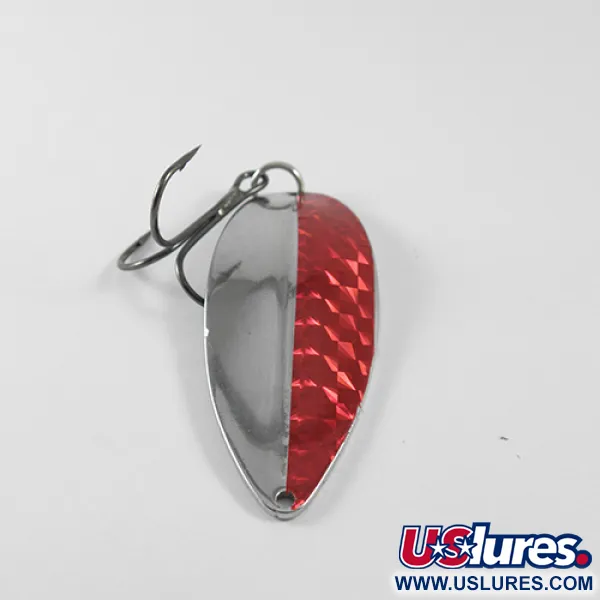 Vintage  TODDCO Main Liner , 3/4oz Nickel / Red fishing spoon #1573
