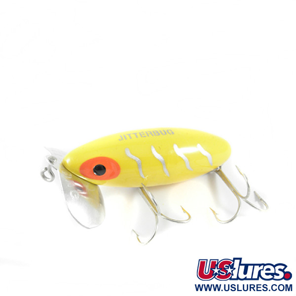 Vintage   Fred Arbogast Jitterbug , 1/2oz Yellow fishing lure #1582