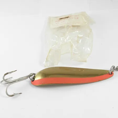 Luhr Jensen Krocodile, 1oz Orange / Gold fishing spoon #1586