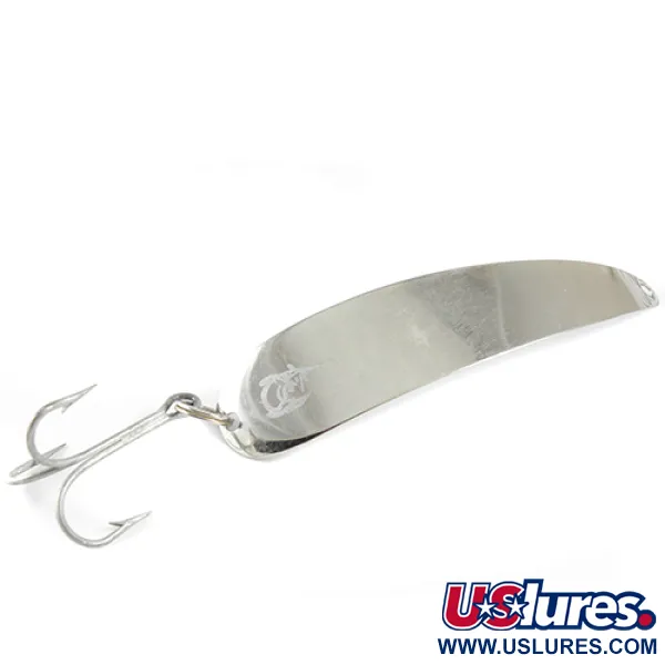 Vintage  Eppinger King Flutter Devle 3200, 1/3oz Nickel fishing spoon #1589