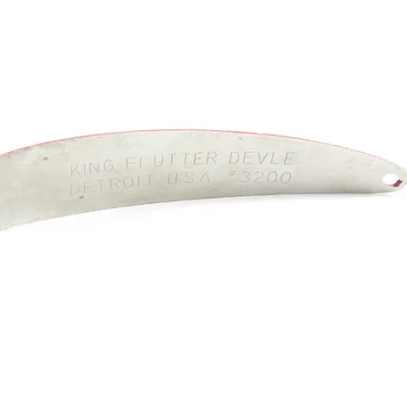 Vintage Eppinger King Flutter Devle 3200, 1/3oz Fluorescent Orange / Nickel fishing spoon #1590