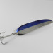 Vintage  Eppinger King Flutter Devle 3200, 1/3oz Nickel / Blue fishing spoon #1592