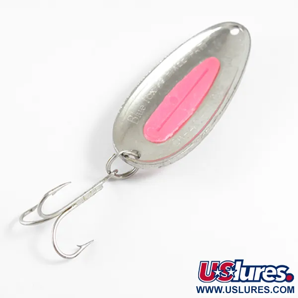 Vintage   Blue Fox Pixee , 3/4oz Nickel / Red fishing spoon #1601