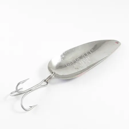Vintage Eppinger Dardevle Dardevlet , 3/4oz Pearl (Rainbow Pearl / Nickel) fishing spoon #1612