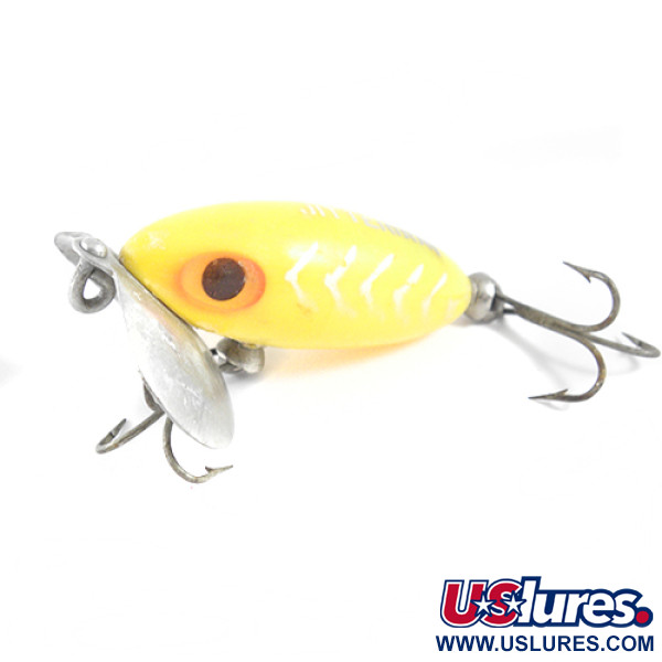 Vintage   Fred Arbogast Jitterbug , 1/4oz Yellow fishing lure #1613